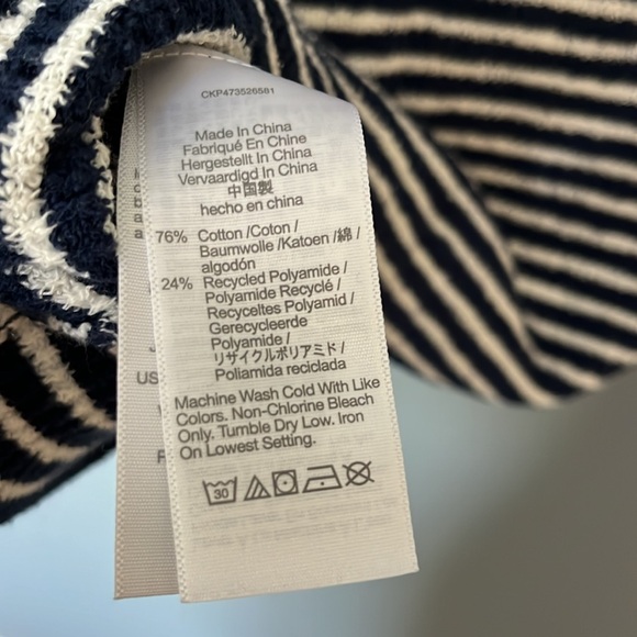 || Madewell || Sleeveless Striped Knit Shirt Navy and White Striped - Picture 8 of 11